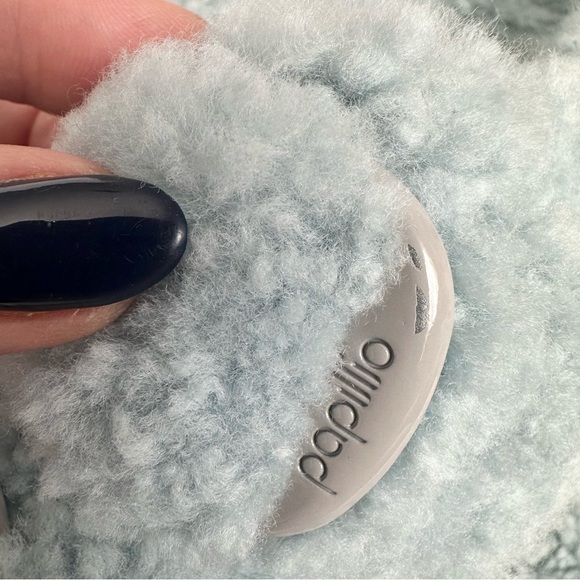 NWT Birkenstock Papillio Arizona Big Buckle Shearling fuzzy sandal blue 38/7 - Picture 16 of 16